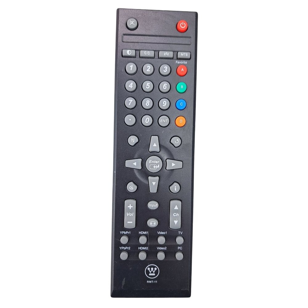 Westinghouse Black Remote Control Model RMT-11 For TVs HDMI PC Tested Works
